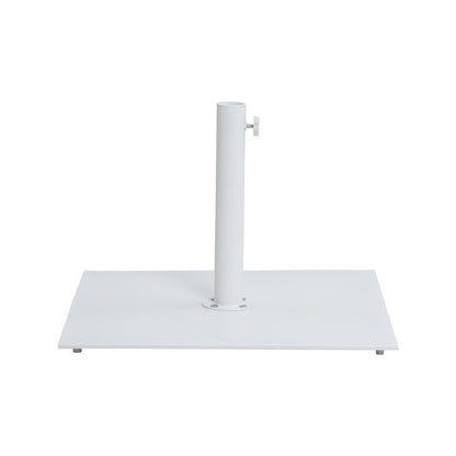Belize Matte White Steel Patio Umbrella Base