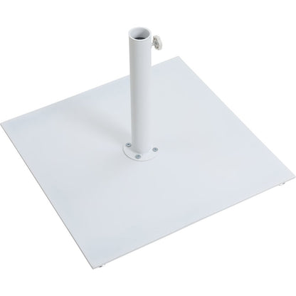 Belize Matte White Steel Patio Umbrella Base