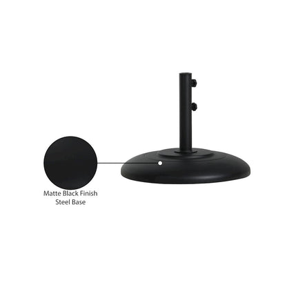 Cozumel Matte Black Steel Patio Umbrella Base