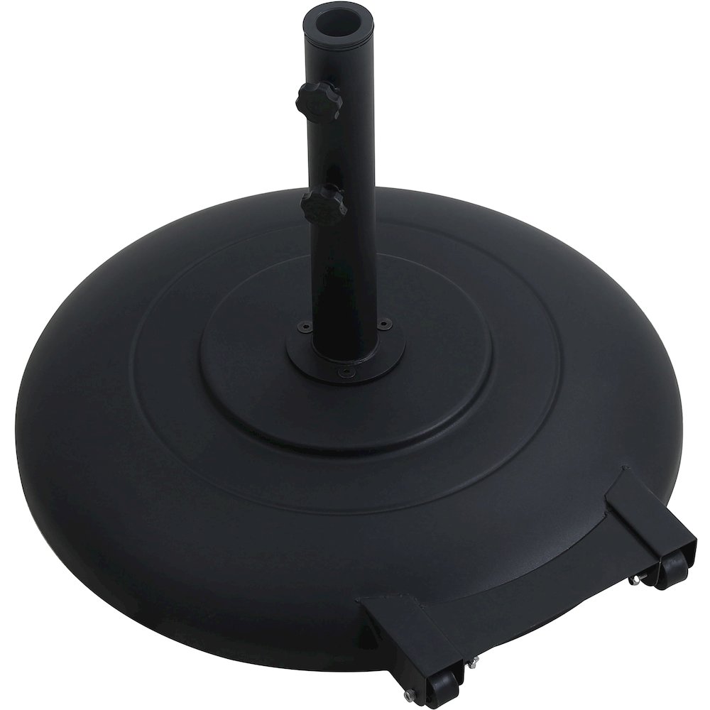 Cozumel Matte Black Steel Patio Umbrella Base