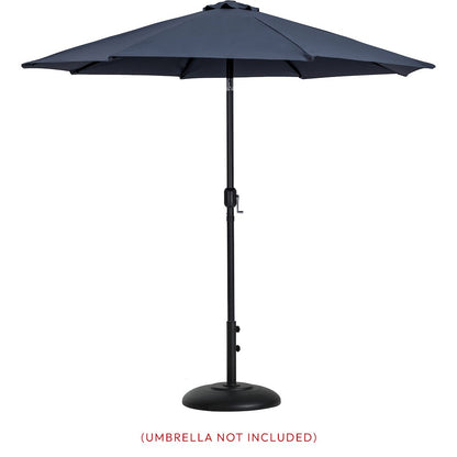 Cozumel Matte Black Steel Patio Umbrella Base
