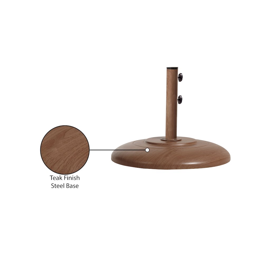 Cozumel Teak Steel Patio Umbrella Base