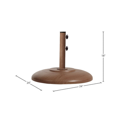 Cozumel Teak Steel Patio Umbrella Base