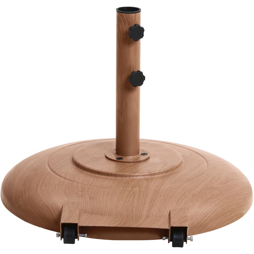 Cozumel Teak Steel Patio Umbrella Base