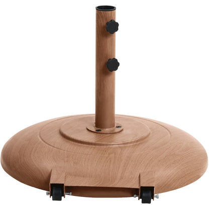 Cozumel Teak Steel Patio Umbrella Base