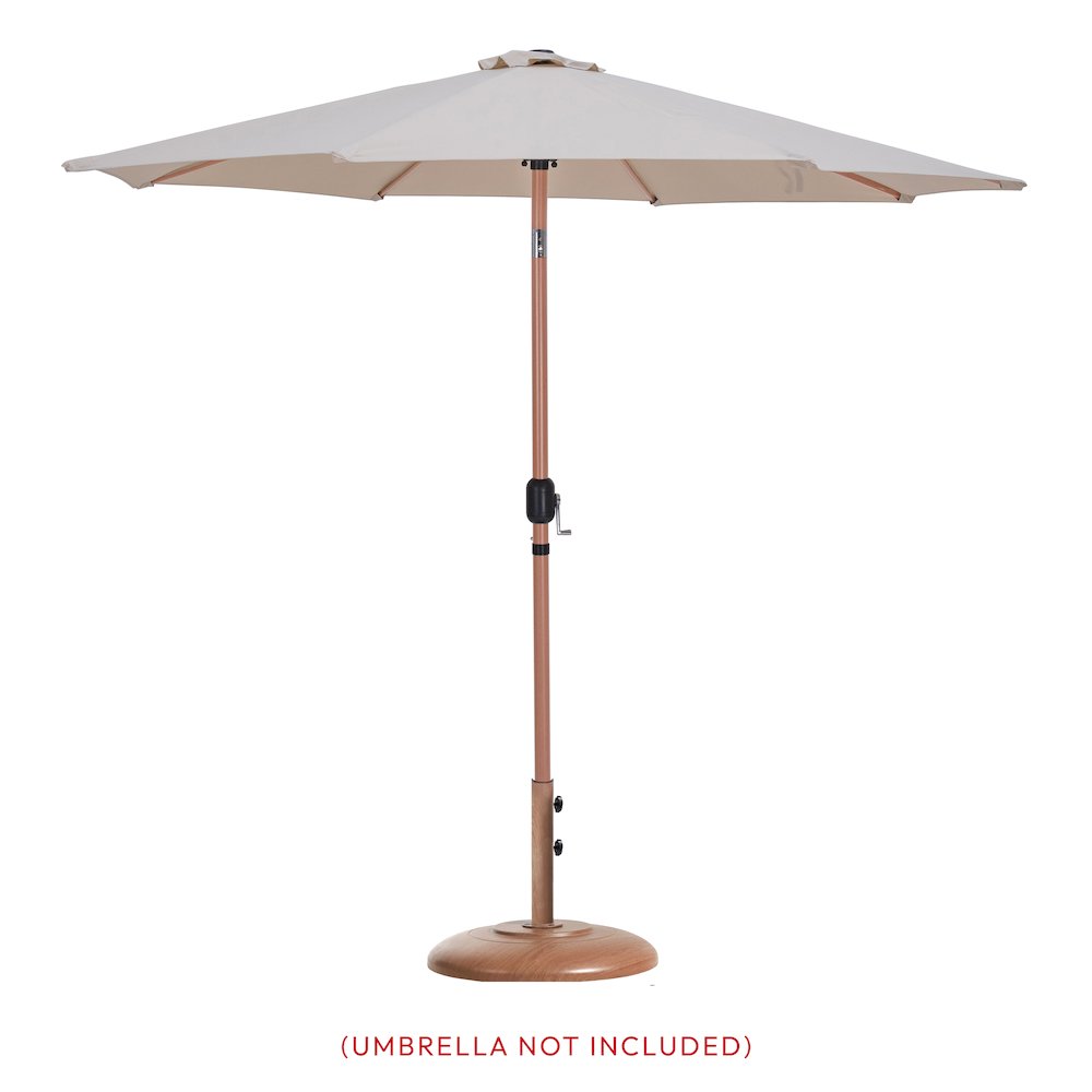 Cozumel Teak Steel Patio Umbrella Base