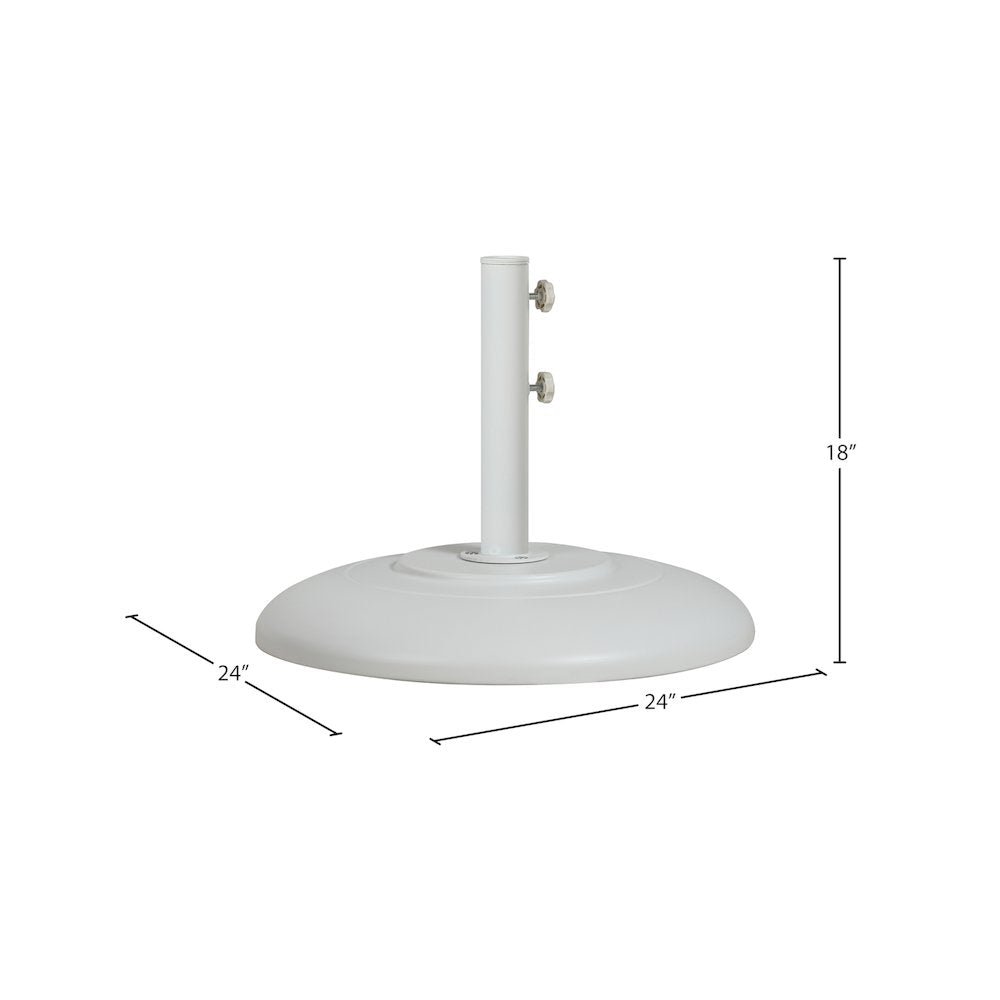Cozumel Matte White Steel Patio Umbrella Base