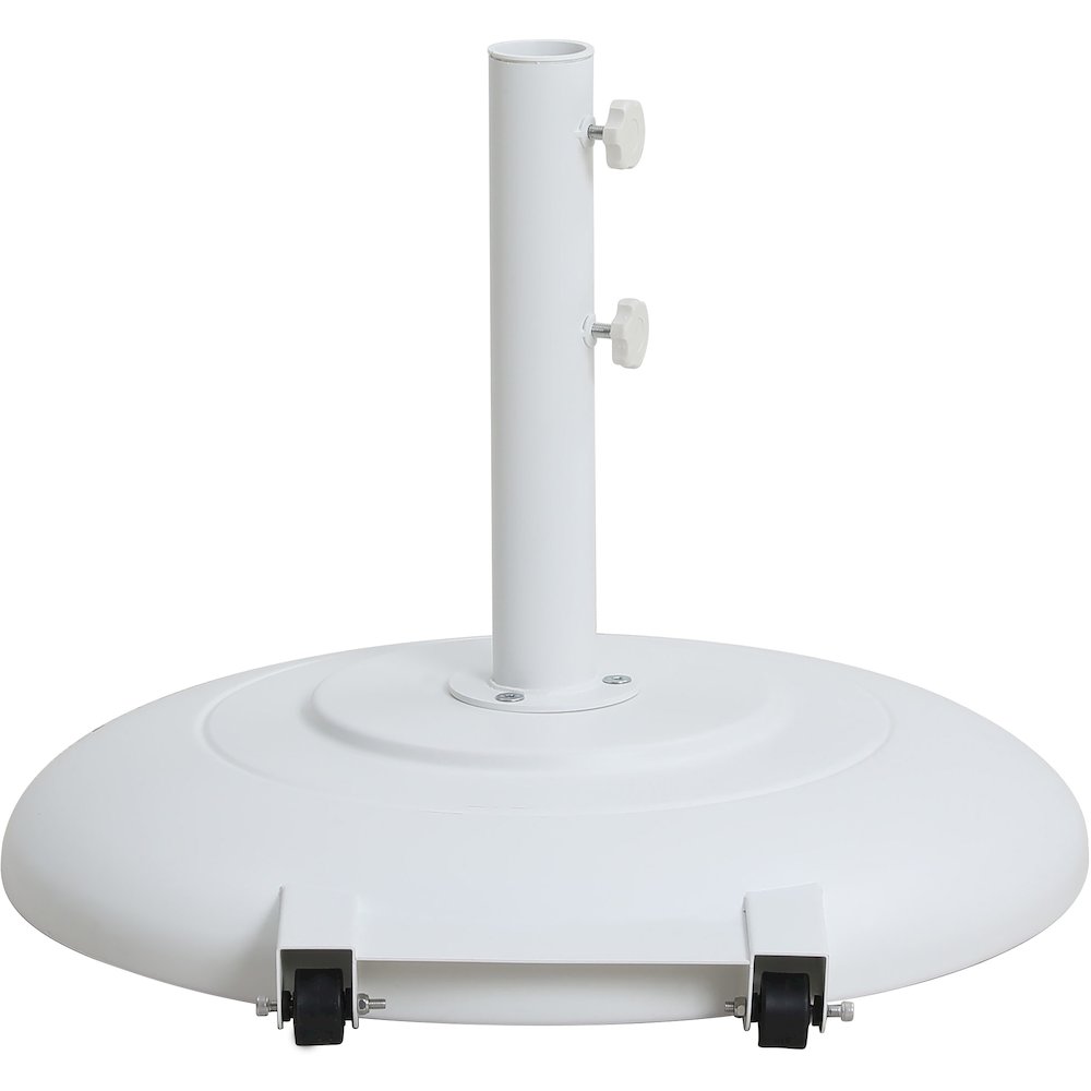 Cozumel Matte White Steel Patio Umbrella Base