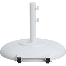 Cozumel Matte White Steel Patio Umbrella Base