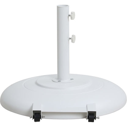Cozumel Matte White Steel Patio Umbrella Base