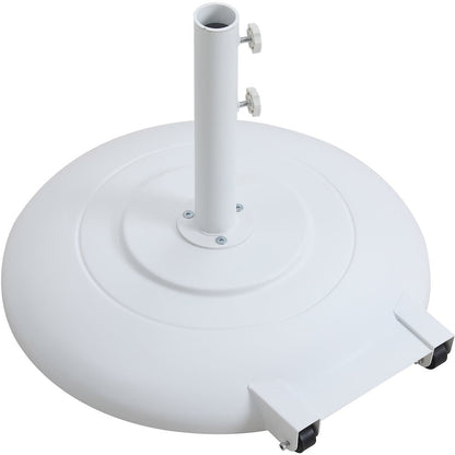 Cozumel Matte White Steel Patio Umbrella Base