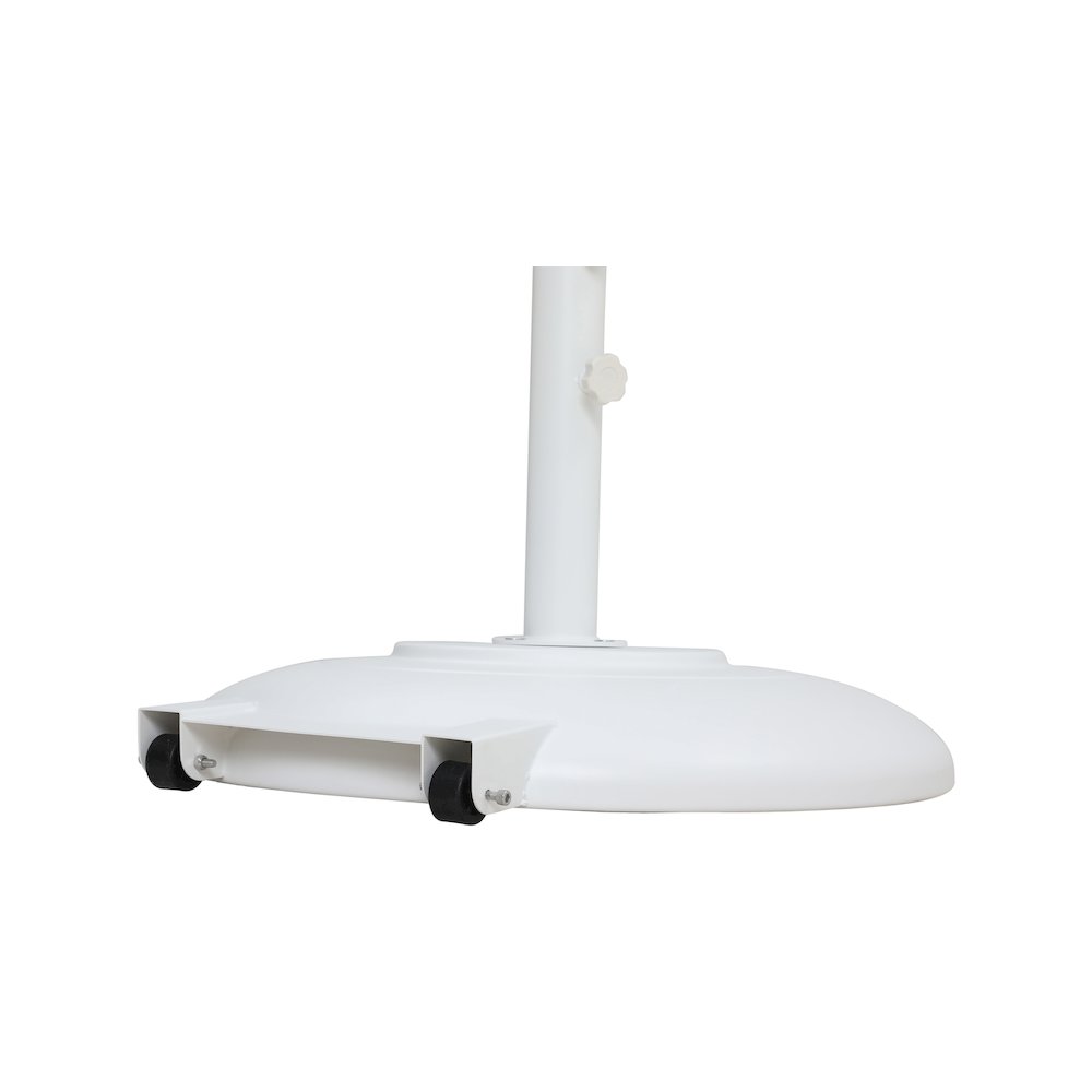 Cozumel Matte White Steel Patio Umbrella Base