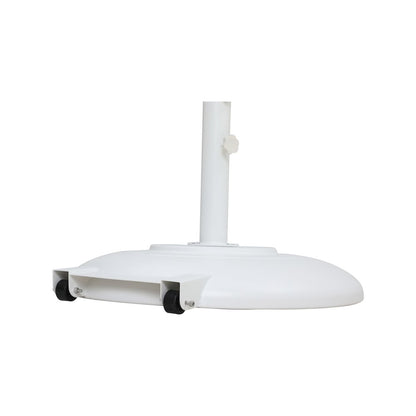 Cozumel Matte White Steel Patio Umbrella Base