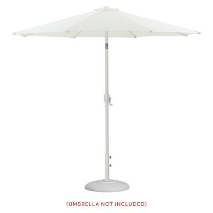 Cozumel Matte White Steel Patio Umbrella Base