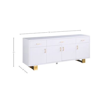 Excel White Lacquer Sideboard/Buffet