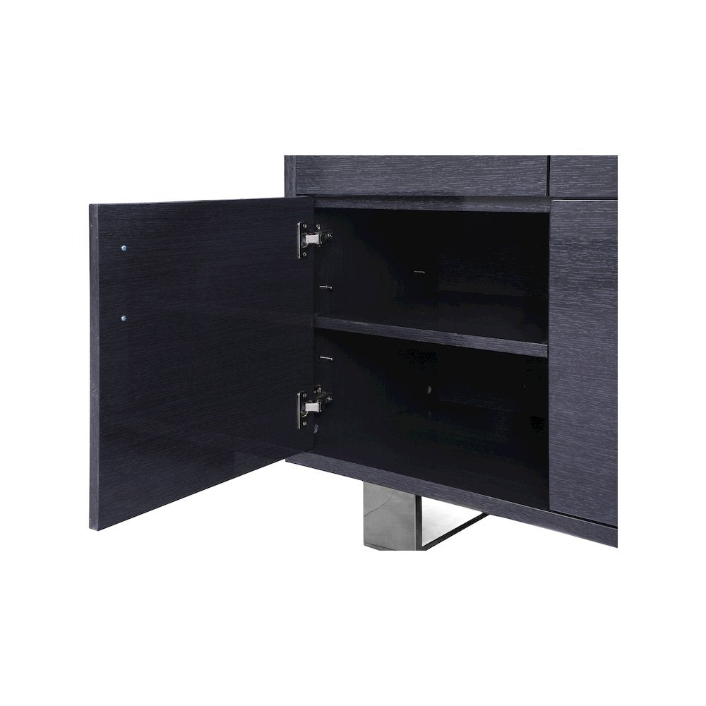 Excel Grey Oak Veneer Lacquer Sideboard/Buffet