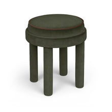 Velin Green Velvet Upholstered Ottoman / Stool