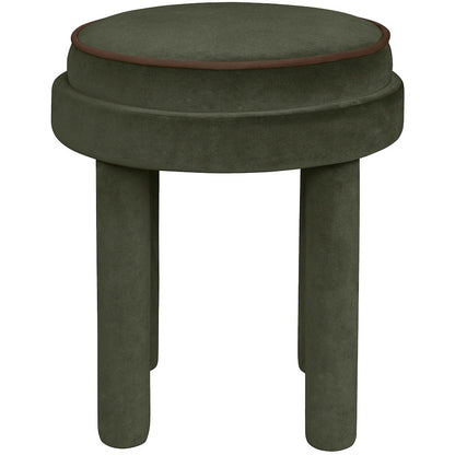 Velin Green Velvet Upholstered Ottoman / Stool