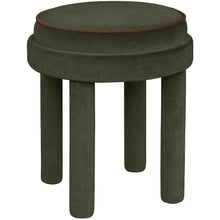 Velin Green Velvet Upholstered Ottoman / Stool