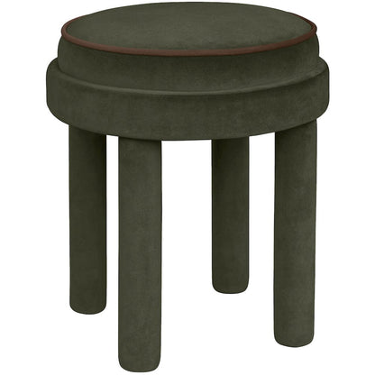 Velin Green Velvet Upholstered Ottoman / Stool