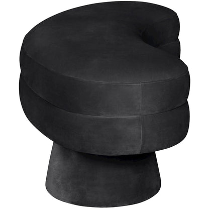 Zenna Black Velvet Upholstered Bench