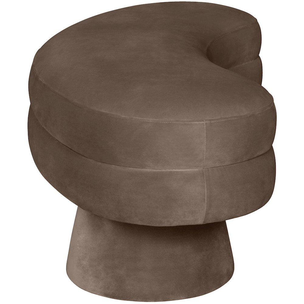 Zenna Brown Velvet Upholstered Bench
