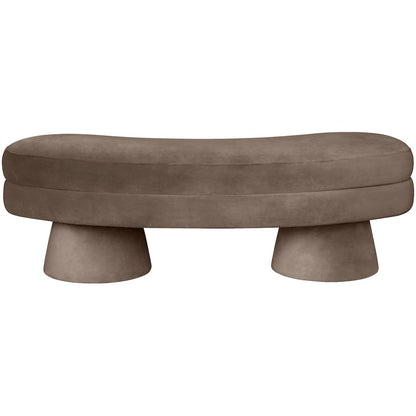Zenna Brown Velvet Upholstered Bench