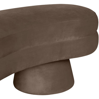 Zenna Brown Velvet Upholstered Bench