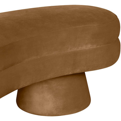 Zenna Saddle Velvet Upholstered Bench