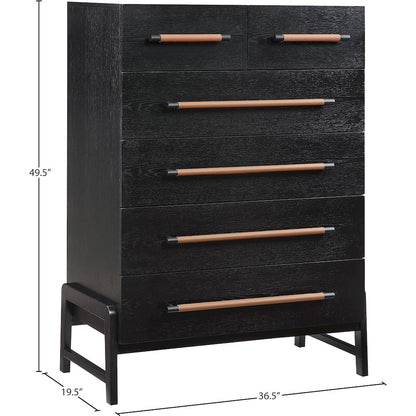 Kaya Black Vegan Leather Chest