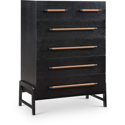 Kaya Black Vegan Leather Chest