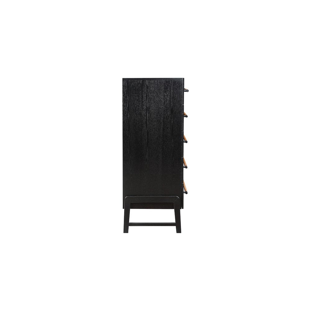 Kaya Black Vegan Leather Chest