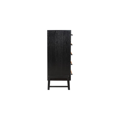 Kaya Black Vegan Leather Chest