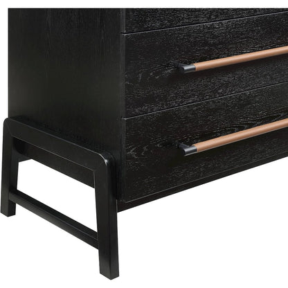 Kaya Black Vegan Leather Chest