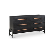 Kaya Black Vegan Leather Dresser