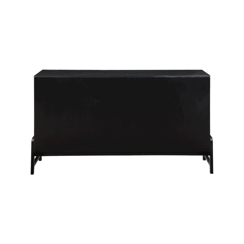 Kaya Black Vegan Leather Dresser