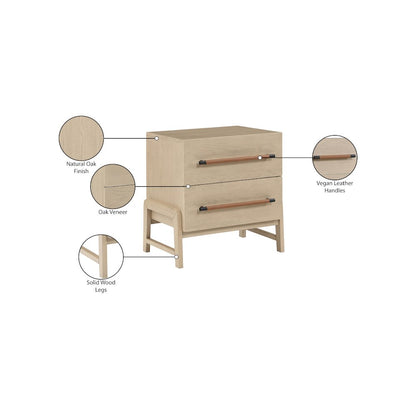 Kaya Natural Vegan Leather Night Stand