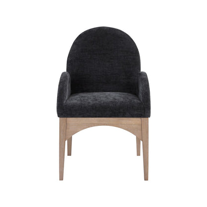 Waldorf Black Chenille Fabric Dining Chair