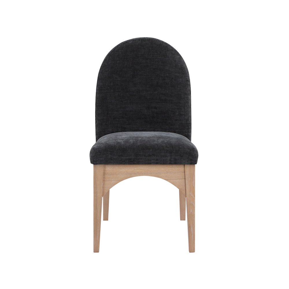 Waldorf Black Chenille Fabric Dining Chair