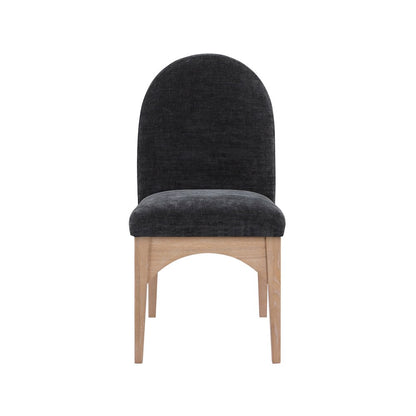 Waldorf Black Chenille Fabric Dining Chair