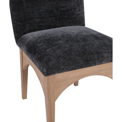 Waldorf Black Chenille Fabric Dining Chair