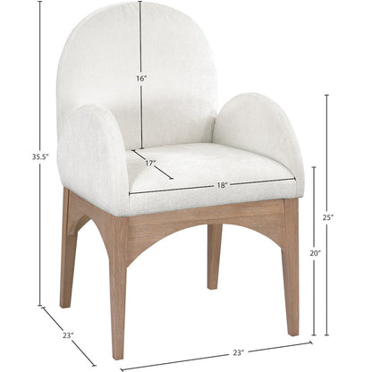 Waldorf Cream Chenille Fabric Dining Chair