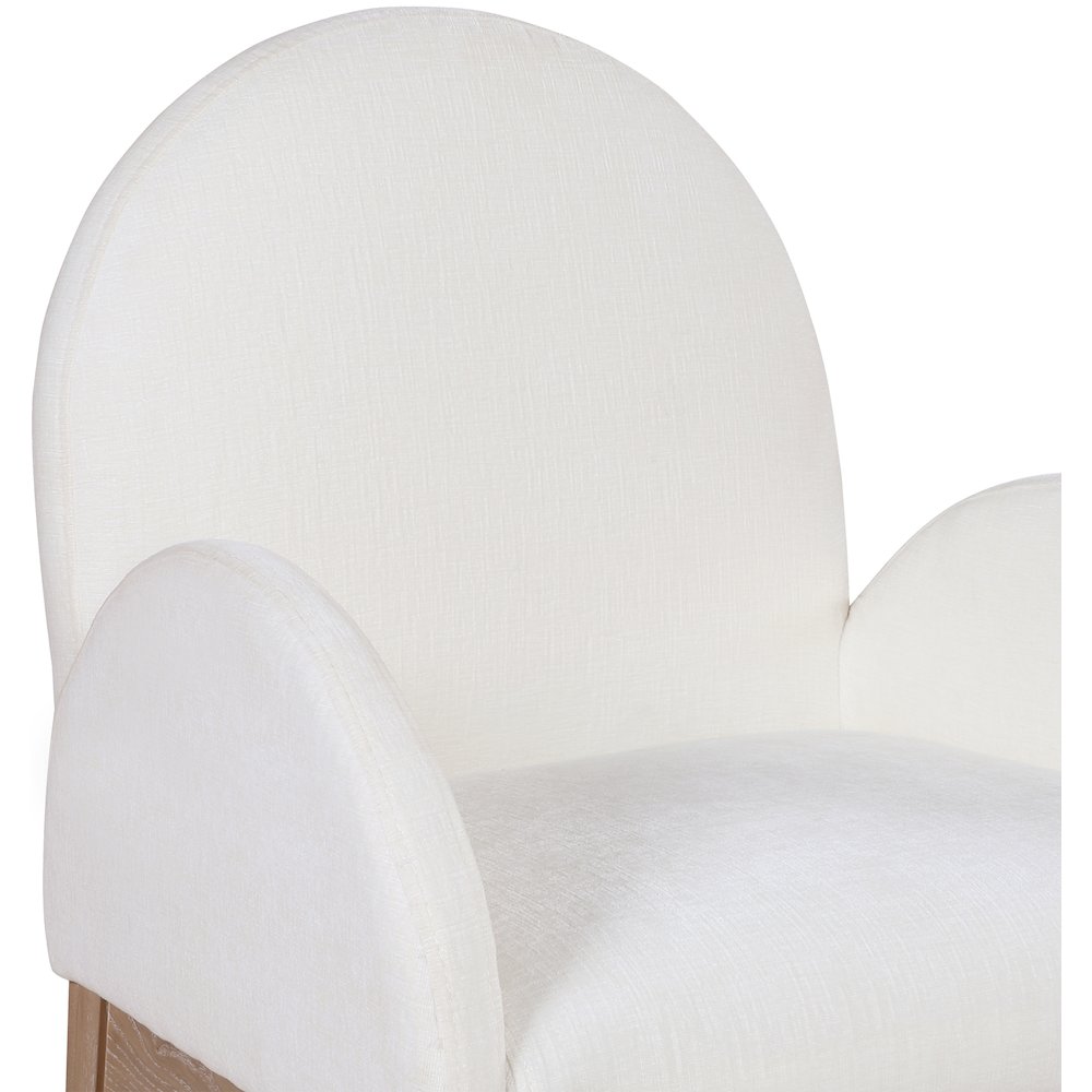 Waldorf Cream Chenille Fabric Dining Chair
