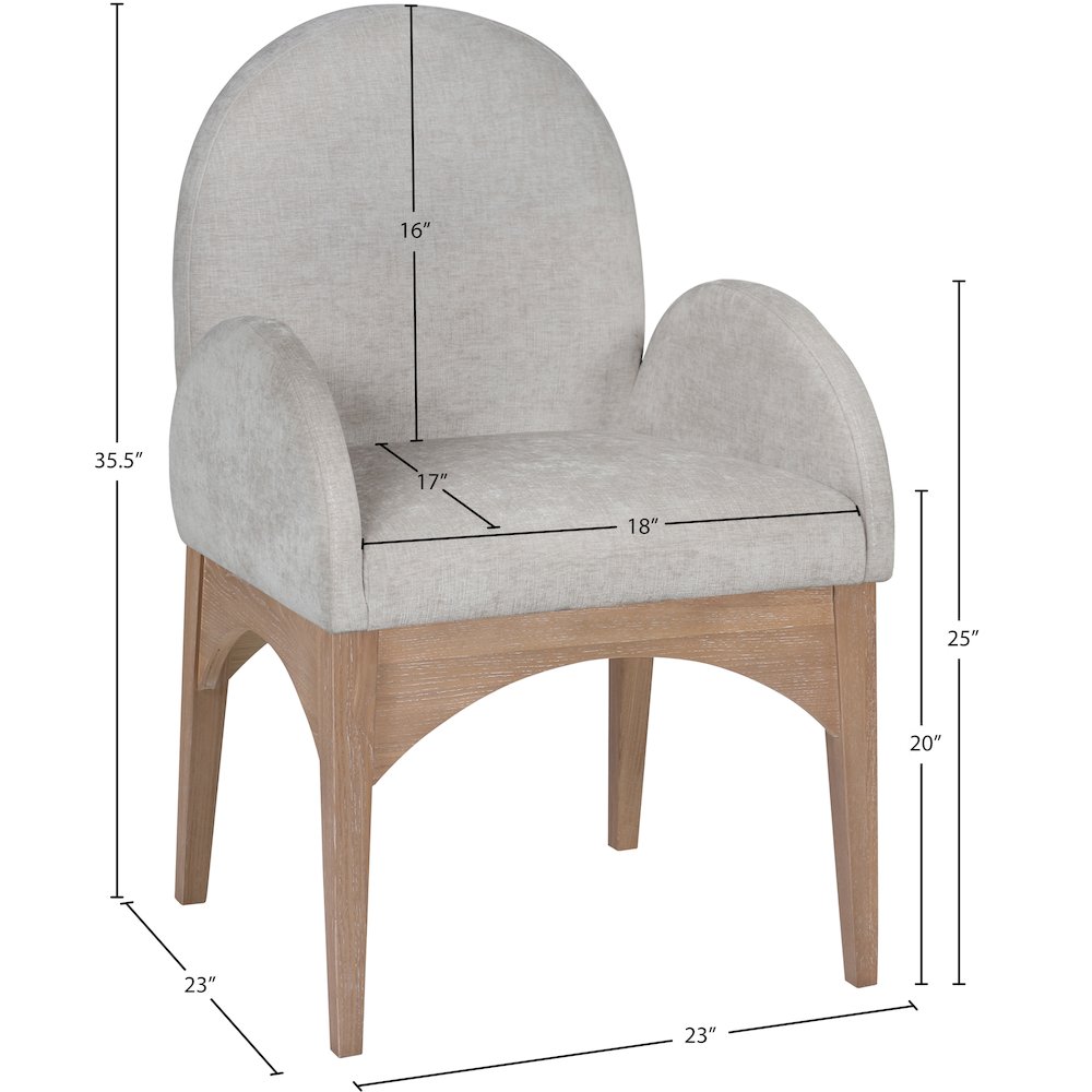 Waldorf Grey Chenille Fabric Dining Chair