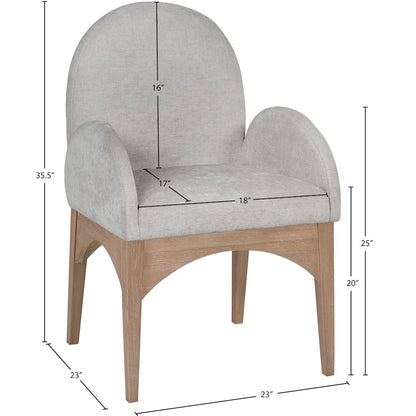 Waldorf Grey Chenille Fabric Dining Chair