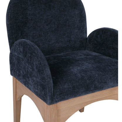 Waldorf Navy Chenille Fabric Dining Chair