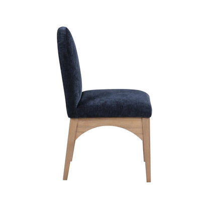 Waldorf Navy Chenille Fabric Dining Chair