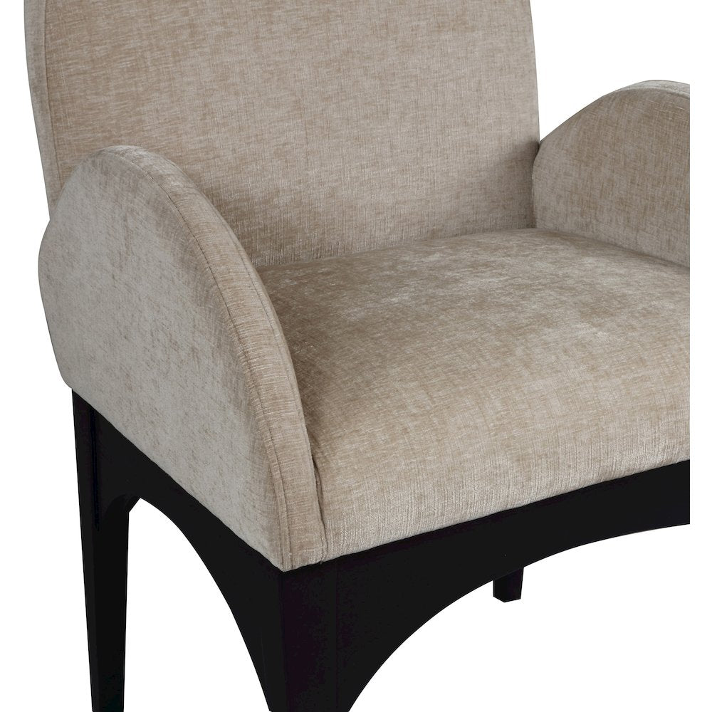 Waldorf Beige Chenille Fabric Dining Chair