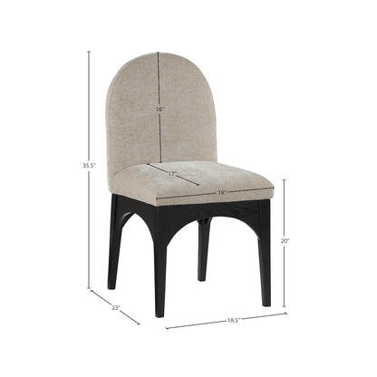Waldorf Beige Chenille Fabric Dining Chair