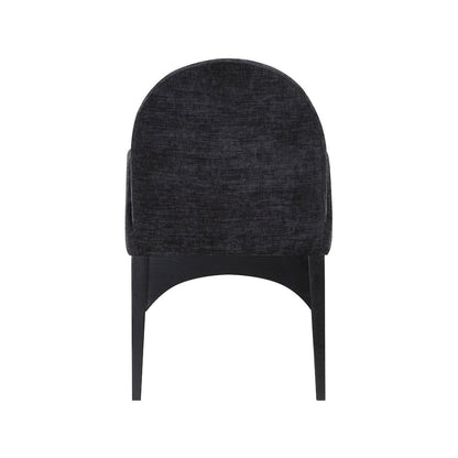 Waldorf Black Chenille Fabric Dining Chair